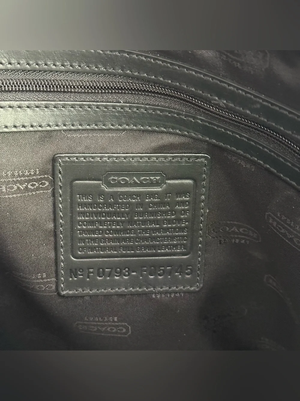 VINTAGE PREOWNED COACH LAPTOP BAG LEATHER WITH STRAP UTILITY BAG WORKWEAR OFFICE